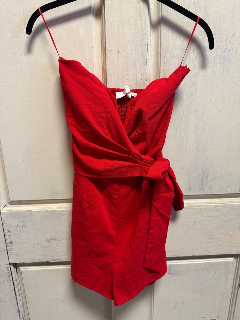 Women’s ASTR Red Strapless Romper